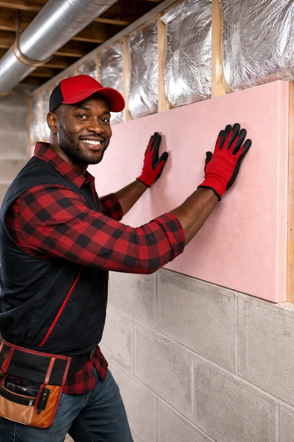 Basement insulation in Durham NC by M&J Insulation